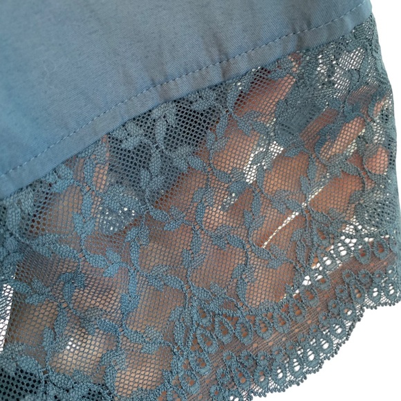 ❗️Final Price❗️LOGO LAYERS Knit Tank Top Lace Hem Tunic Length Plus Size 1X - Picture 4 of 10